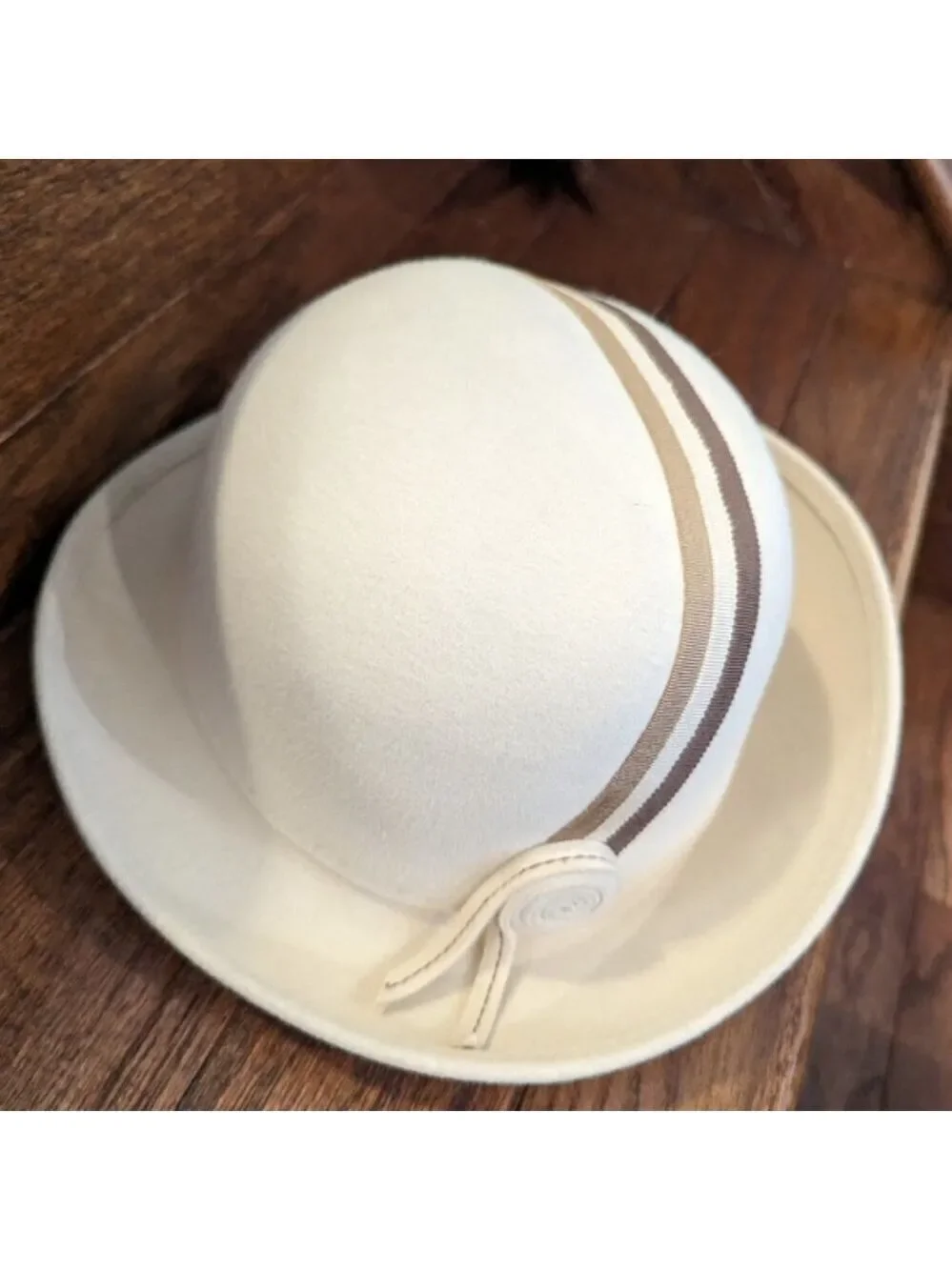 VINTAGE bowler style hat, Andre Montreal, mid century modern